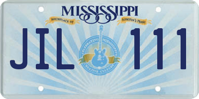 MS license plate JIL111