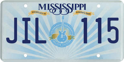 MS license plate JIL115