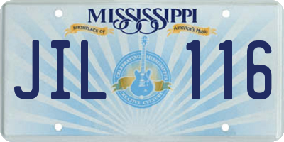 MS license plate JIL116