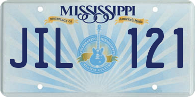 MS license plate JIL121