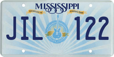 MS license plate JIL122