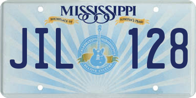 MS license plate JIL128