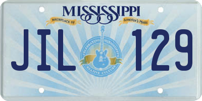 MS license plate JIL129