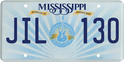 MS license plate JIL130