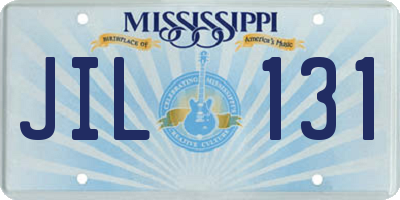 MS license plate JIL131