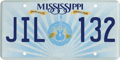MS license plate JIL132