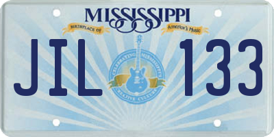 MS license plate JIL133