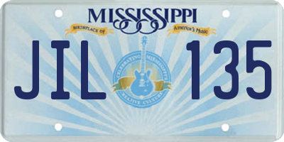 MS license plate JIL135