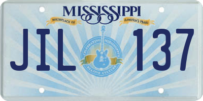 MS license plate JIL137