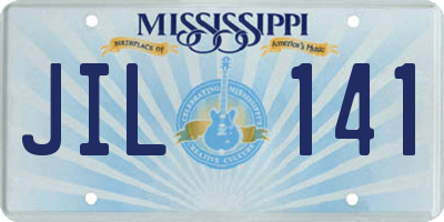 MS license plate JIL141