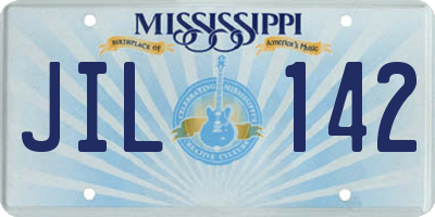 MS license plate JIL142