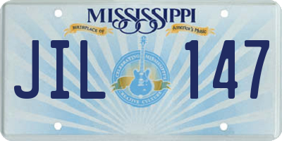 MS license plate JIL147