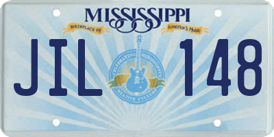 MS license plate JIL148