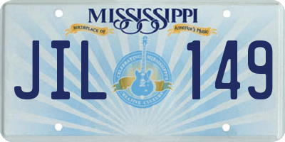 MS license plate JIL149