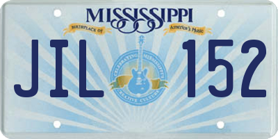 MS license plate JIL152