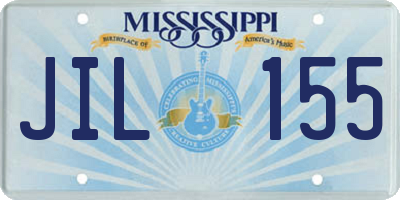 MS license plate JIL155