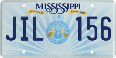 MS license plate JIL156