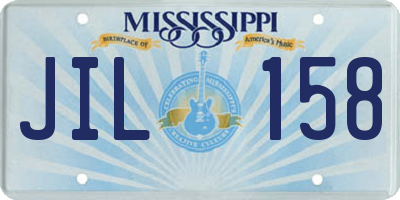 MS license plate JIL158