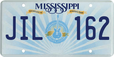 MS license plate JIL162