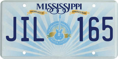 MS license plate JIL165