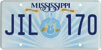 MS license plate JIL170