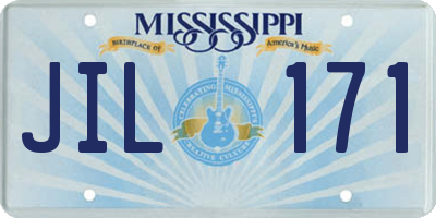 MS license plate JIL171