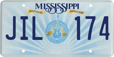 MS license plate JIL174