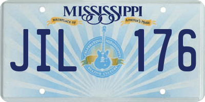MS license plate JIL176