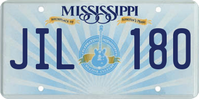 MS license plate JIL180