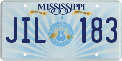 MS license plate JIL183