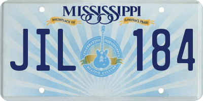 MS license plate JIL184