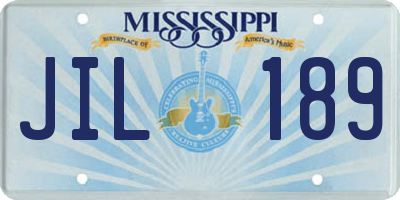 MS license plate JIL189