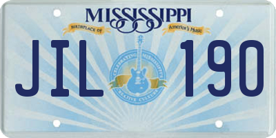 MS license plate JIL190