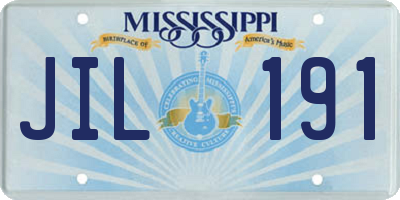 MS license plate JIL191