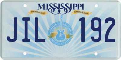 MS license plate JIL192