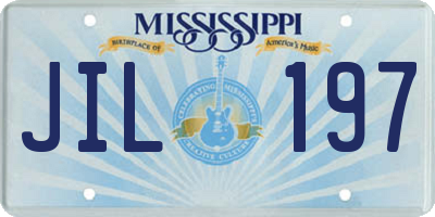 MS license plate JIL197