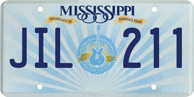 MS license plate JIL211