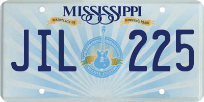 MS license plate JIL225