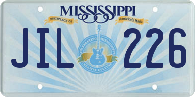 MS license plate JIL226