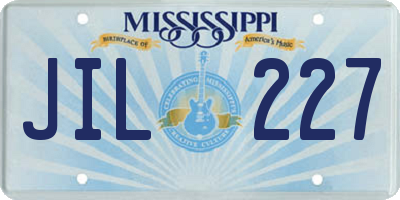 MS license plate JIL227