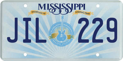 MS license plate JIL229