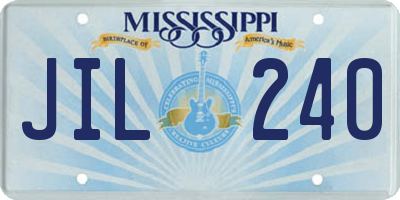 MS license plate JIL240