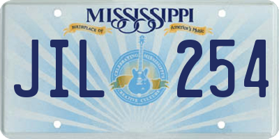 MS license plate JIL254