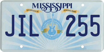 MS license plate JIL255