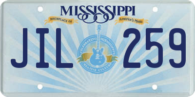 MS license plate JIL259
