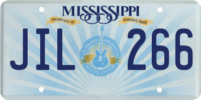 MS license plate JIL266