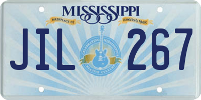MS license plate JIL267