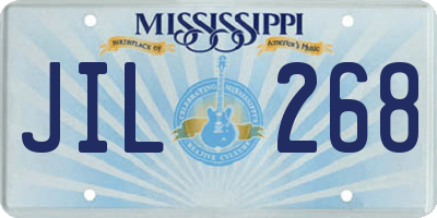 MS license plate JIL268