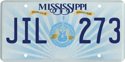 MS license plate JIL273