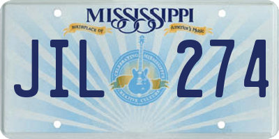MS license plate JIL274